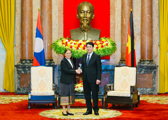 Vice President Pany Yathortou Meets Vietnamese President Lưong Cuong
